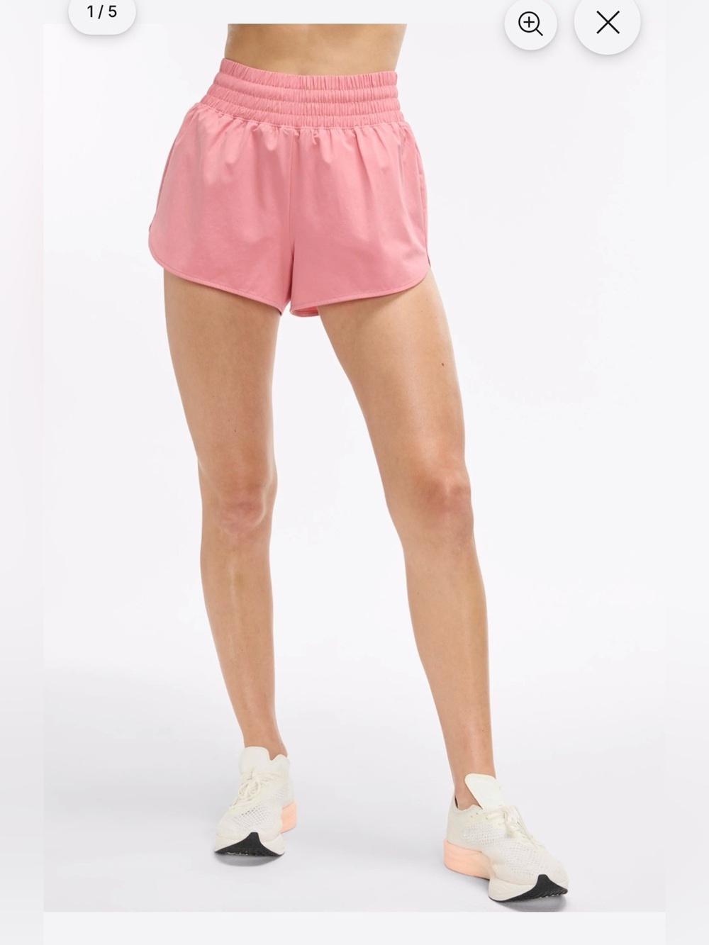 Ladies Peloton High Rise 3" Run Shorts - Blush - Sz XL